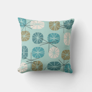 Mideeuwse patroonproducten Aquamarine Gold Kussen