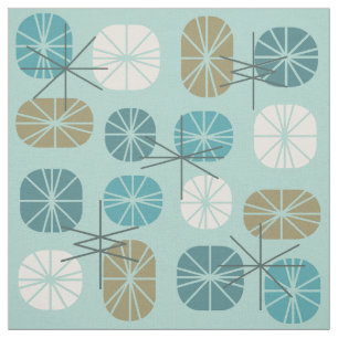 Mideeuwse patroonproducten Aquamarine Gold Stof