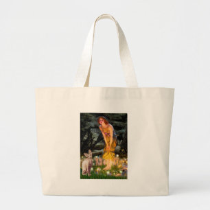 MidEve - Crème Sphynx kat Grote Tote Bag
