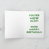 Midge "Ben je HOW Old?!" Happy Birthday Kaart (Binnen)