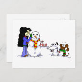 Midge Construction d'une carte postale Snowdog (Devant / Derrière)