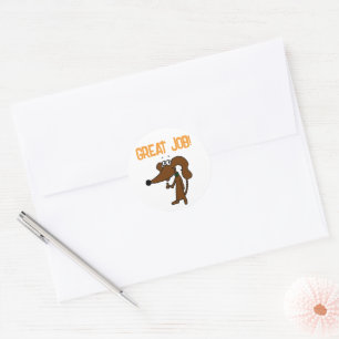Midge duimen omhoog "GEWELDIG WERK!" Stickers