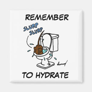 Midge "Herinner aan Hydrate" Magnet Magneet