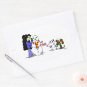 Midge Jouer dans les Stickers Neige - Personnalise (Enveloppe)