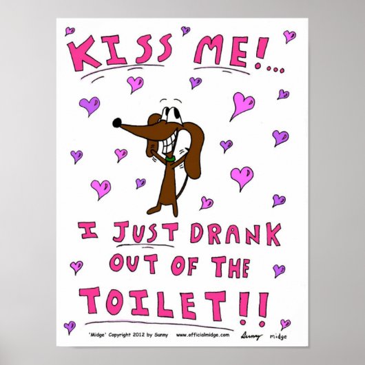 Midge "KUS ME" Poster (Voorkant)