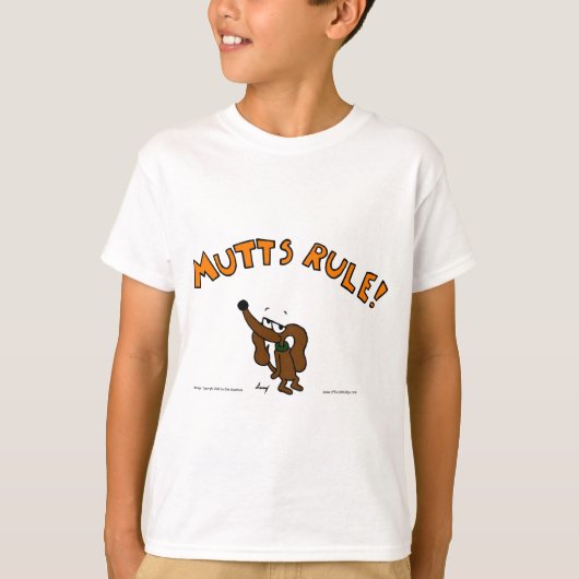 Midge MUTTS RULE Kinder Basic T-Shirt (Voorkant)