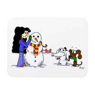 Midge Snowman Flexibele Fotomagneet - Magneet