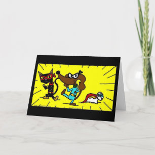 Midge Superheld Trio Wenskaart Kaart