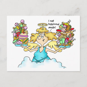 Midge's Diet Postcard #8 Balanced Meals Briefkaart
