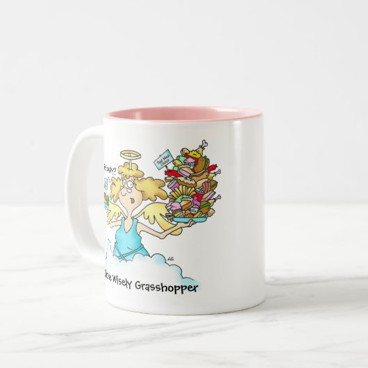 Midge's Kies een waanzinnige, humane Mok - Twee to (Voorkant links)