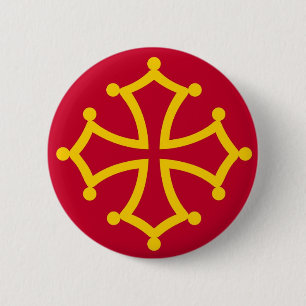 Midi Pyrenees vlag frankrijk franse regio Ronde Button 5,7 Cm