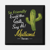 Midland Cactus Funny Retro Magneet (Voorkant)