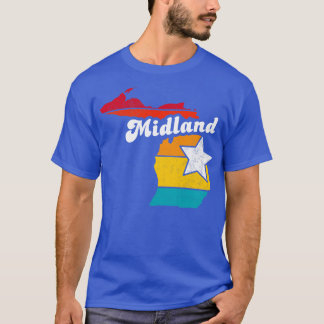 Midland Michigan Vintage Gedecoreerde Souvenir 2 T-shirt