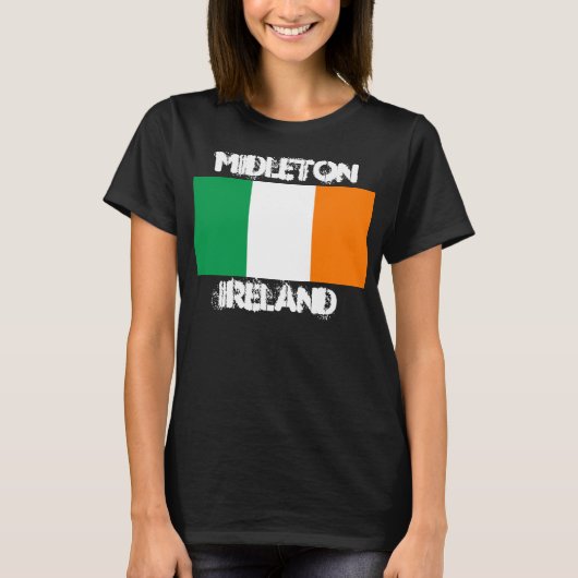 Midleton, Ierland met Ierse vlag T-shirt (Voorkant)