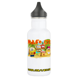 Midlife Crazy 18oz waterfles