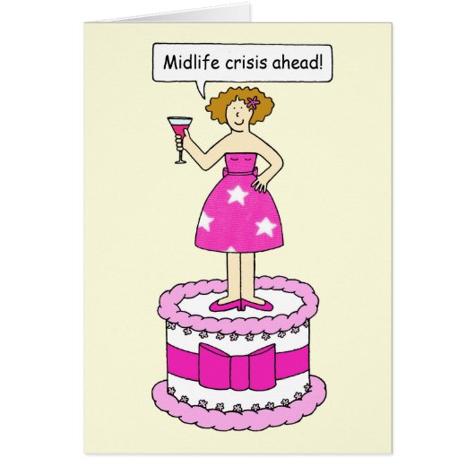 Midlife Crisis Ahead Cartoon Humor (Voorkant)
