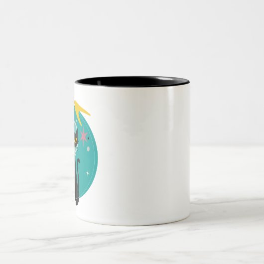 MidMod Chat dans l'espace Mug 'I Need Space' (Centre)