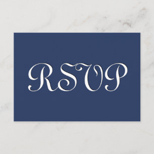 Midnight and White RSVP Wedding Response S244 Kaartje
