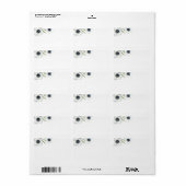 Midnight Anemone | Bloemen bruiloft blanco adres Etiket (Full Sheet)