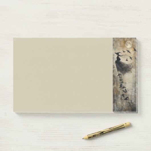 Midnight Ascension: De vlucht van de Raven Witch Post-it® Notes (Op bureau)