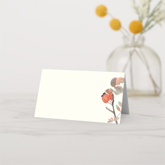 Midnight Autumn Blank Folded Place Card (Voorkant)