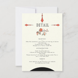 Midnight Autumn Wedding Details Kaart