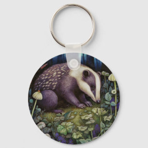 Midnight Badger Sleutelhanger