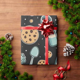 Midnight Baking Madness Whimsical Cookie Cadeaupapier