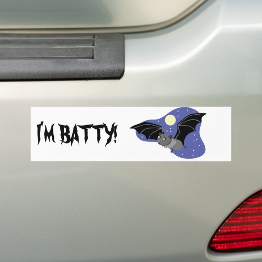 Midnight Bat Bumpersticker (Op auto)
