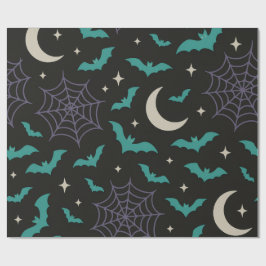 Midnight Bats & Webs beroemd gemaakt door Spooky H Cadeaupapier