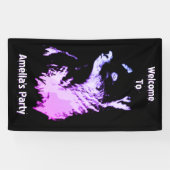 Midnight Bear Party Welcome Spandoek (Horizontaal)