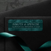 Midnight Blauwgroen Romance | Dark Satiny Grunge-a Etiket