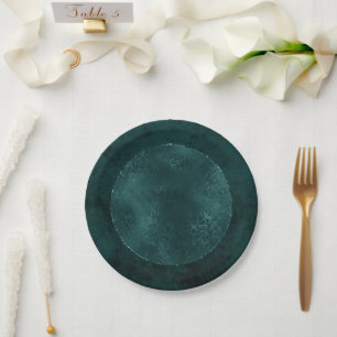 Midnight Blauwgroen Romance Dark Satiny Grunge D Papieren Bordje