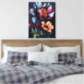 Midnight Bloom Canvas Afdruk (Insitu (Slaapkamer))