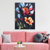Midnight Bloom Canvas Afdruk (Insitu (Woonkamer))