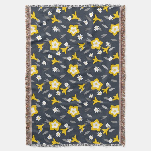 Midnight Bloom Deken (Voorkant Verticaal)