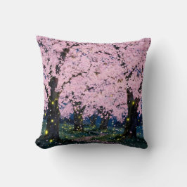 Midnight Bloom – Donkere Bloem Kunst Worp Kussen