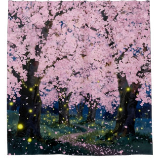 Midnight Bloom – Donkere Bloemrijke Kunststof Gord Douchegordijn