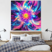 Midnight Bloom - Editie 002 Wrapped Canvas Art (Insitu (Slaapkamer))