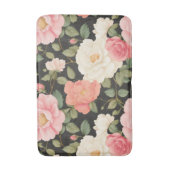 Midnight Bloom Elegance Blush Pink Roses Dark Badmat (Voorkant Verticaal)