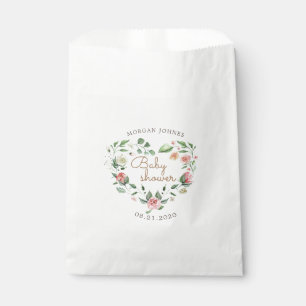 Midnight bloom floral baby shower monogram bedankzakje