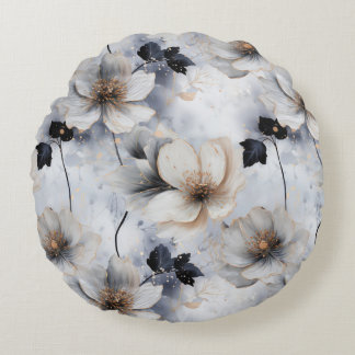 Midnight Bloom Floral Duvet Cover – Elegant Rond Kussen