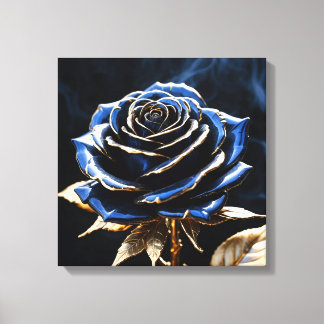 Midnight Bloom Rose Canvas Afdruk