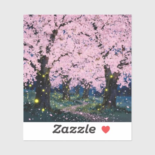 Midnight Bloom - Square Vinyl Sticker (Vel)