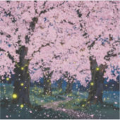 Midnight Bloom - Square Vinyl Sticker (Voorkant)