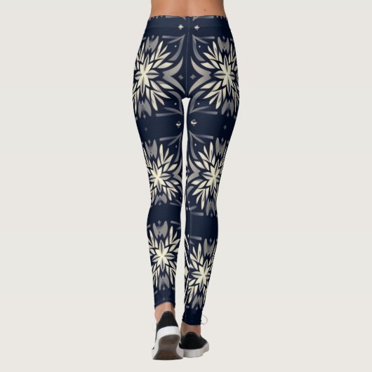 Midnight Bloom Symmetrie Leggings (Achterkant)