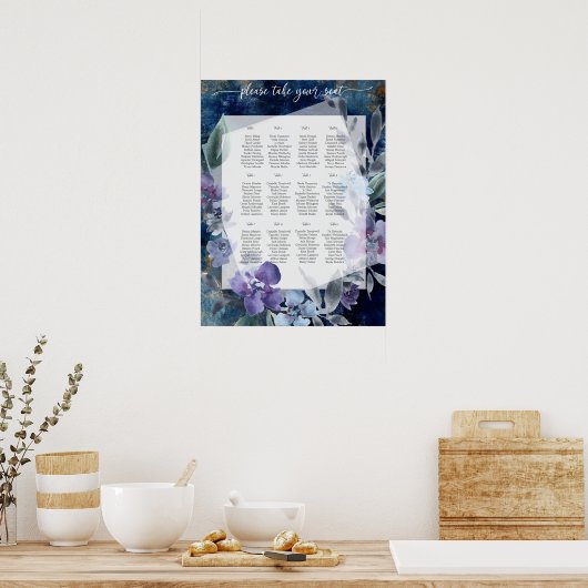 Midnight Blue Anemone, Poster (Keuken)