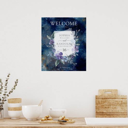 Midnight Blue Anemone, Poster (Keuken)