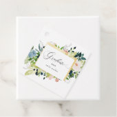 Midnight Blue Blush Bloemen Afstuderen Bedankjes Labels (In situ)