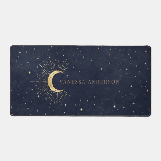 Midnight Blue Celestial Monogram Bureaumat (Voorkant)